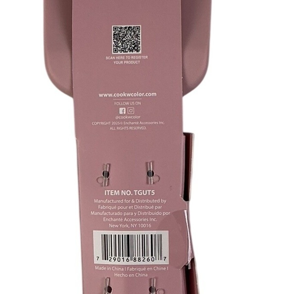 CWC Cook With Color Pink Silicone Turner & Spatula Set BPA Free 450F - Picture 5 of 13